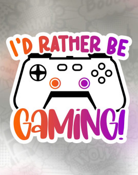 id rather be gaming Stiker