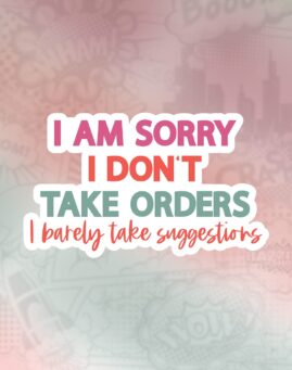 I am sorry i don't take orders Stiker