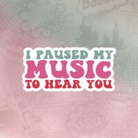 I paused my music Stiker