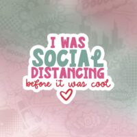 Social distancing before it was cool Stiker