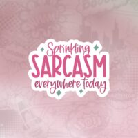 Sprinkling sarcasm Stiker