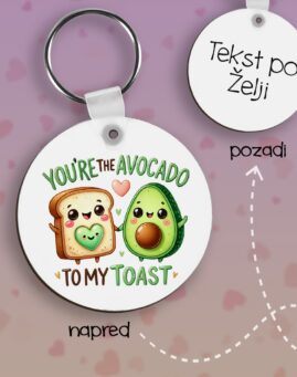 Avocado to my Toast Privezak lesonit dan zaljubljenih