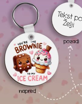 Brownie to my Ice Cream Privezak lesonit dan zaljubljenih