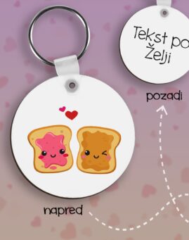 Butter and jam couple Privezak lesonit dan zaljubljenih