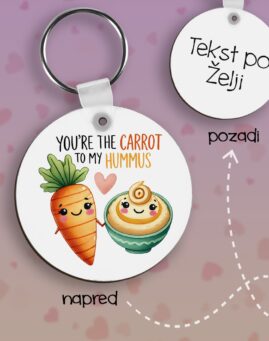 Carrot to my Hummus Privezak lesonit dan zaljubljenih
