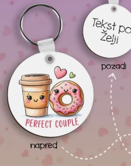 Coffee and donut Privezak lesonit dan zaljubljenih