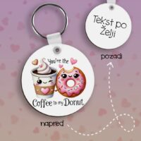Coffee to my Donut Privezak lesonit dan zaljubljenih