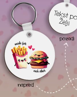 Fast food couple Privezak lesonit dan zaljubljenih