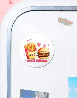 Fast food couple Magnet za frizider