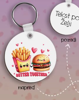 Fast food couple Privezak lesonit dan zaljubljenih