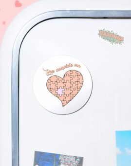 Heart Missing Piece Magnet za frizider