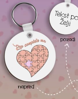 Heart Missing Piece Privezak lesonit dan zaljubljenih