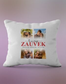 Ljubav u slikama personalizovan jastuk sa slikama i tekstom