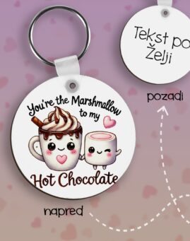 Marshmallow to my Hot Chocolate Privezak lesonit dan zaljubljenih