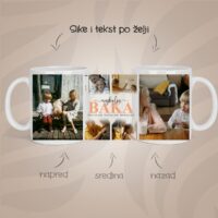 Najbolja baka slike personalizovana šolja sa slikom i tekstom