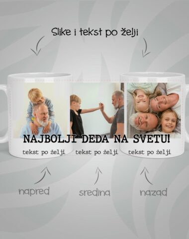Najbolji deka personalizovana šolja sa slikom i tekstom