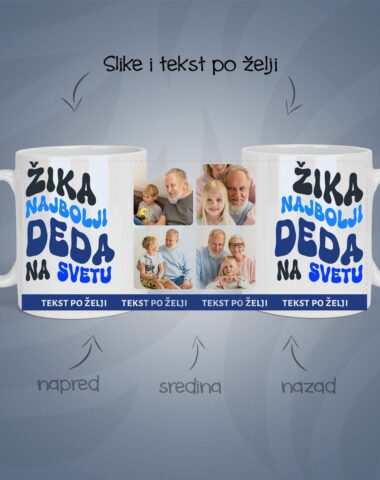 Najbolji deka ime personalizovana šolja sa slikom i tekstom