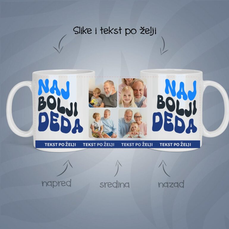 Najbolji deka personalizovana šolja sa slikom i tekstom
