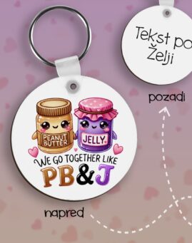 PB and J Privezak lesonit dan zaljubljenih