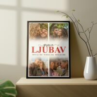 Prava Ljubav personalizovan poster sa fotografijama
