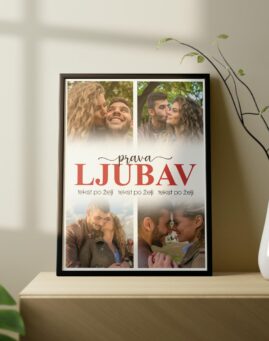 Prava Ljubav personalizovan poster sa fotografijama