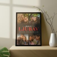 Prava ljubav dark personalizovan poster sa fotografijama