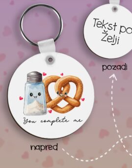 Salt and Pretzel Privezak lesonit dan zaljubljenih