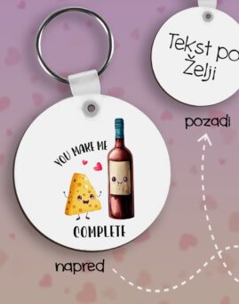 Wine and cheese Privezak lesonit dan zaljubljenih