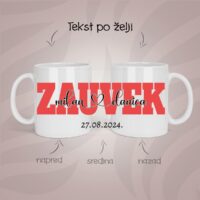Zauvek.jpg personalizovana šolja sa slikom i tekstom